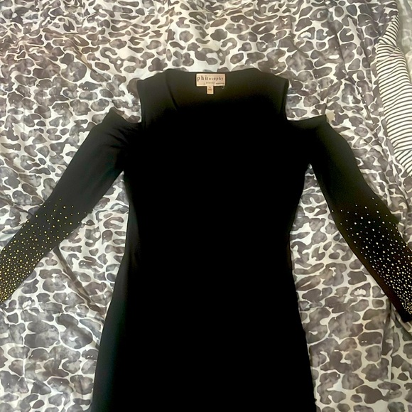 Philosophy Playful open shoulder Black dress - Picture 2 of 6